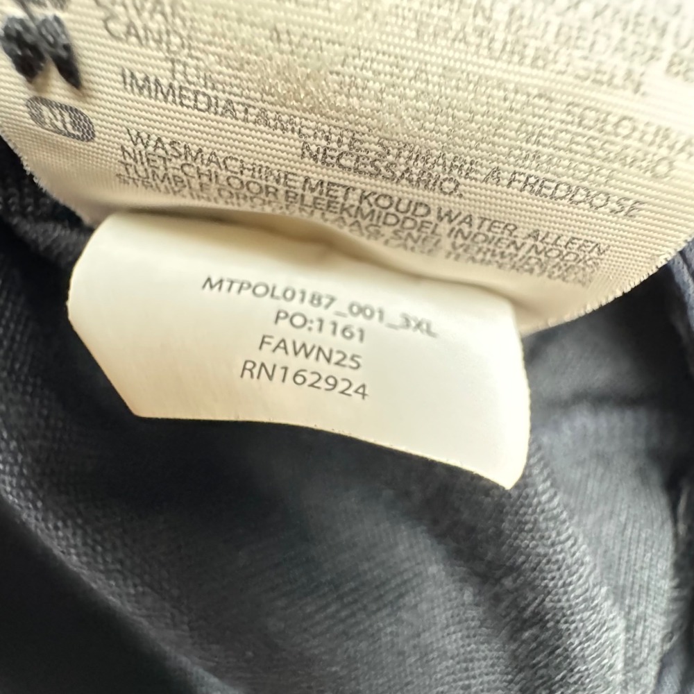 BYLT Lux Polo Shirt Mens 3XL Black Excellent Short Sleeve Curved Hem MTPOL0187 - Picture 8 of 10